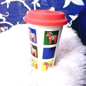 Sagaform Dala Horse Porcelain Take Away Mug